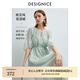 迪賽尼斯（DESIGNICE）2025年夏季新款兩件套法式復古短袖長(cháng)裙內搭吊帶連衣裙 薄荷綠 L