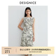 迪賽尼斯（DESIGNICE）2025年夏季新款清冷千金風(fēng)亞麻長裙氣質(zhì)優(yōu)雅收腰無袖連衣裙 花色 M