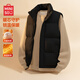 名創(chuàng  )優(yōu)品（MINISO）棉馬甲男女同款冬季加厚立領(lǐng)棉衣青少年保暖坎肩外套 黑 2XL