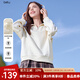 百圖betu女裝2025秋季新款衛(wèi)衣潮流休閑風(fēng)彩點寬松長袖衛(wèi)衣女2508T27 淺杏色 XS