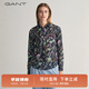 GANT/甘特春季新款女士時(shí)尚氣質(zhì)法式復古襯衣直筒印花長(cháng)袖襯衫上衣 晚藍色 36