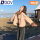 DGOV皮毛一體可雙面穿羊羔毛外套女小個(gè)子寬松顯瘦加厚短款麂皮絨上衣 咖色兩面穿外套【zt】 常規(guī) XL （建議118-128斤）