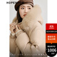 紅袖狐貍大毛領(lǐng)白色羽絨服冬季2024新款女裝收腰連帽氣質(zhì)保暖長(cháng)款外套 駝色013 M