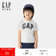 GAP男女幼童2025春季新款棉質(zhì)印花logo短袖T恤兒童裝美版609749