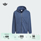 adidas陳冠希同款水洗系列運動(dòng)連帽夾克外套男秋季阿迪達斯三葉草 制服藍     L