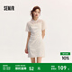 森馬（Semir）連衣裙女肌理吊帶裙小立領(lǐng)泡泡袖罩衫2024夏新款新中式兩件套 米白10301 M 160/84A