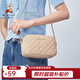 稻草人（MEXICAN）包包女包小方包簡(jiǎn)約潮流百搭小巧女士單肩斜挎包生日禮物送女友 杏色