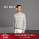ERDOS【馬龍同款】春夏輕羊絨針織精紡圓領(lǐng)拼色時(shí)尚休閑條紋男針織衫 蘆葦綠 XL 180/100A