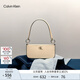 Calvin Klein時尚腋下包禮物通勤洋氣包包金屬字母拉鏈CK女包單肩法棍包DH3237 280-杏仁黃 OS
