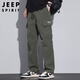 JEEP SPIRIT吉普工裝褲男士褲子男秋季休閑褲男多口袋男褲 軍綠色 3XL