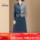 迪菲麗格法式復古套裝女春季2022新款撞色襯衫金絲絨半身裙兩件套 圖片色 M