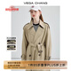 VEGA CHANG【精英衣櫥】風(fēng)衣女中長(cháng)款2025秋季知識分子大衣小個(gè)子英倫風(fēng)外套 摩卡棕 XS