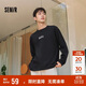 森馬（Semir）長袖T恤男重磅寬松打底上衣印花情侶裝秋季內(nèi)搭外穿101524101211