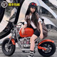 暴風(fēng)騎士S9青少年電動(dòng)摩托車(chē)哈雷風(fēng)越野車(chē)男女孩可坐充電玩具車(chē)潮 尊享版-黑色