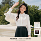 珂萊蒂爾緞面襯衫女高級感別致職場(chǎng)職業(yè)襯衣上衣女 本白色 M