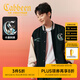 卡賓（CABBEEN）【棉感華夫格】重工刺繡短款夾克男春季拼接棒球服外套純棉 煤黑色01（闊版版型） L /175/50