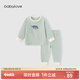 babylove嬰幼兒保暖套裝春秋德絨寶寶秋衣秋褲居家服春季外出打底套裝 晴朗綠 80 cm