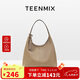 天美意（TEENMIX）女包頭層牛皮腋下包大容量托特包通勤斜挎單肩包生日禮物送女友
