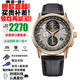 西鐵城（CITIZEN）手表光動(dòng)能萬(wàn)年歷電波藍寶石鏡面防水時(shí)尚商務(wù)手表男送男友 光動(dòng)能+萬(wàn)年歷+電波AT8113-12H