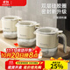 優(yōu)勤調(diào)料盒家用廚房高端輕奢鹽罐調(diào)味瓶套裝組合收納盒密封調(diào)料罐 【熔巖灰+海灣藍(lán)+亞麻黃】三個(gè)裝