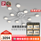 Paulmann P德國(guó)柏曼客廳臥室書(shū)房護(hù)眼吸頂燈輕奢簡(jiǎn)約分子LED燈具全屋套餐 【12頭】推薦25-35㎡ 【三段調(diào)光】暖白光4000K