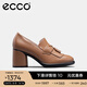 愛(ài)步（ECCO）高跟鞋女 優(yōu)雅流蘇深口牛皮粗跟正裝單鞋女  雕塑奢華222663 HL 淺棕色22266301291 36