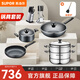 蘇泊爾（SUPOR） 套裝鍋炒鍋煎鍋湯鍋蒸鍋刀具鏟勺壓力鍋多用組合不粘鍋具套裝 套餐八【六件套+硅膠鏟】見(jiàn)詳情