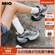 MIO【戚薇同款】米奧透氣老爹鞋厚底增高休閑運動(dòng)鞋輪胎鞋女鞋網(wǎng)面鞋 灰/白/黑色 36