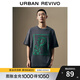 UR2025夏季新款男裝時(shí)尚休閑創(chuàng)意撞色圖案短袖T恤UMM450043 深灰 S