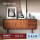 NORHOR北歐表情進(jìn)口/中古復(fù)古風(fēng)MCM/E10風(fēng)琴卷簾門實木邊柜/胡桃木色G 1.6米 現(xiàn)貨 雙門