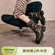 TOOMANYSHOES 【孟子義同款】 機車手冬厚底英倫風時尚短靴棕色騎士靴七夕禮物 棕色（短靴） 38