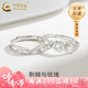 中國黃金（CHINA GOLD）925純銀荊棘與玫瑰對戒輕奢高級感情七夕情人節(jié)禮物送女朋友老婆 s925荊棘與玫瑰男戒【品牌禮盒】