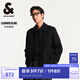 杰克·瓊斯（JACK&JONES）男裝春秋單側(cè)皮標(biāo)LOGO裝飾時(shí)尚潮流百搭尖領(lǐng)毛呢大衣男224427017 黑色E40 常規(guī) 黑色E40 S 170