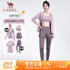 駱駝（CAMEL）防曬瑜伽套裝女健身運動服五件套YK2225L5493B杜若紫L