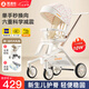 smartstroller遛娃神器嬰兒推車可坐可躺輕便折疊雙向高景觀0-6歲用寶寶溜娃車 米妮粉(鋁合金車架+3D舒適透氣)