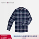 TOMMY HILFIGER【通勤格紋】25新款秋冬男挺括牛津紡長(zhǎng)袖/商務(wù)休閑襯衫外套 【休閑格紋】藏青格紋DCC L （推薦：150-165斤）