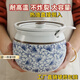 致巧陶瓷耐高溫豬油罐老式家用廚房油潑辣椒專(zhuān)用罐子帶蓋鹽罐子青花瓷 小號青花+勺 280ml