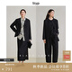 旅途原品ltyp 黑標系列「夜曲」真絲羊毛高級短外套 休閑時(shí)尚西裝 半裙-靜謐黑現貨 M