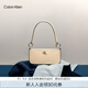 Calvin Klein時(shí)尚腋下包禮物通勤洋氣包包金屬字母拉鏈CK女包單肩法棍包DH3237 280-杏仁黃 OS