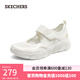 斯凱奇（Skechers）女鞋瑪麗珍單鞋休閑鞋輕盈軟底透氣網(wǎng)面舒適運動(dòng)鞋117327 乳白色/OFWT 37
