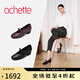 achette雅氏5TL2 2025秋季新款高智風(fēng)淺口單鞋優(yōu)雅蝴蝶結(jié)高跟鞋 H3-酒紅色 37