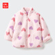 優(yōu)衣庫嬰幼兒寶寶長(cháng)絨搖粒絨拉鏈茄克長(cháng)袖印花外套478435 11 粉紅色 110
