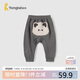 童泰（TONGTAI）嬰兒pp褲春季寶寶褲子休閑外出兒童大屁屁TS41Q107-DS深灰90cm