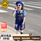G.DUCKKIDS兔子警官兒童衣服瘋狂動物城服裝朱迪cos女童套裝夏季工裝三件套 三件套送領(lǐng)帶 110 （建議身高100cm 4-5歲）cm