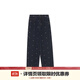 F426國潮牌2025新款街頭寬松小花刺繡牛仔褲 深藍色 深藍 L