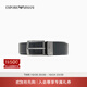 EMPORIO ARMANI/阿瑪尼官方旗艦【禮物】新款男士雙面壓花復(fù)古商務(wù)針扣腰帶秋冬 MC012-黑色編織紋/黑色光面 均碼