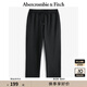 ABERCROMBIE & FITCH男裝24春秋款美式復(fù)古時(shí)尚小麋鹿抓絨運(yùn)動(dòng)衛(wèi)褲長褲KI134-4100 黑色 XL (180/98A)尺碼偏大，建議小一碼