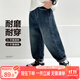 左西男童加絨牛仔褲兒童保暖長(zhǎng)褲2025新款男孩褲子秋冬款 牛仔色 150
