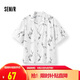 森馬（Semir）短袖襯衫男國(guó)風(fēng)錦鯉滿(mǎn)印情侶裝度假風(fēng)松弛2025夏上衣109325104204