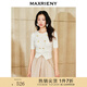 MAXRIENY宮廷復古感雙排扣套頭毛衫修身顯瘦上衣女 米白 M 02/36